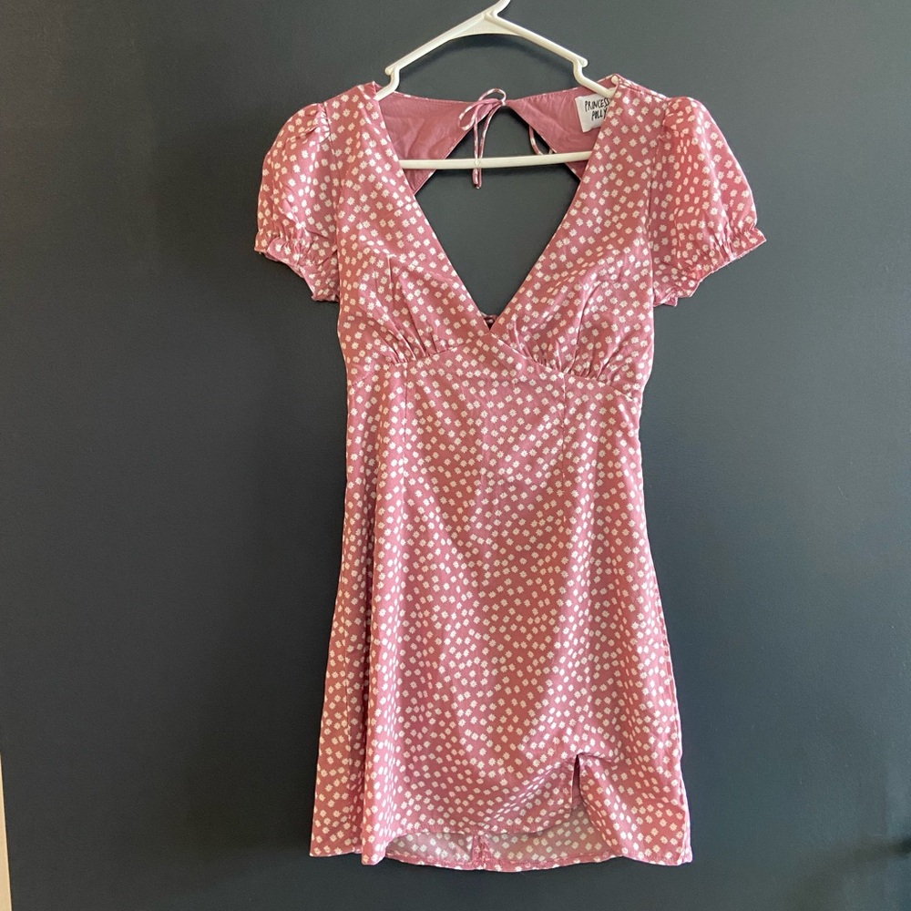 Princess Polly Pink and White Mini Dress